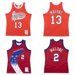 Moses Malone Cousted Basketball Jerseys 1982/83 93/94 Fans rétro classiques Jersey Men de jeunesse S-6XL