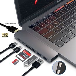 MOSIBLE USB C HUB C Thunderbolt 3 Dock avec adaptateur HDMI Compatible RJ45 1000M Adaptateur TF SD Lecteur PD 3.0 pour MacBook Pro / AIR M1 Type-C