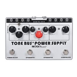 Mosky Tone Bus + alimentation guitare lectrique Effet combiné compresseur tube Overdrive Ultimate 8 Équipement DJ DC 9V isolé