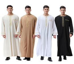 Moslém Arab Moyen-Orient Men039 Garment décoré Nouveau vêtements ethniques Islamic Traditional Fashion Clothing Ropa Hombre Musli7212270