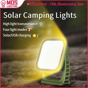 MOSLIGHTING Oplaadbare zonne-schijnwerper Werkonderhoud Noodverlichting Cool Campinguitrusting Lantaarn Zaklampen LED Buiten 240329