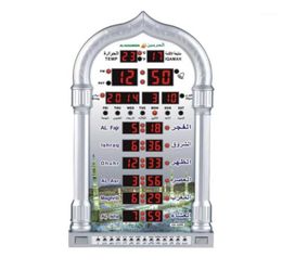 Mosquée Azan Calendrier Muslim Prayer Mur Clock Alarm LCD Affichage Digital Corloge de mur DÉCOR