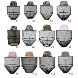 Muggenhoofdnet hoed textielzon hoed met netten buiten wandelen camping tuinieren verstelbaar g0423
