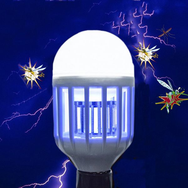 Lámpara antimosquitos E27 110V 220V 15W Bombilla LED Trampa eléctrica Mosquito Killer Luz Electrónica Anti Insectos Lámparas de noche Led