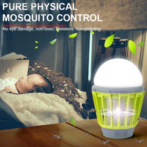 Mosquito Killer Lamps 2 en 1 Mosquito Killer Insect Repellent Camping Light électrique Portable Mosquito Mosquito Killer LED Indoor and Outdoor Tent Light YQ240417