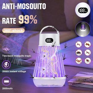 Mosquito Killer Lamps 2-in-1 Multifonctional Mosquito Repultent Lamp Silent Charging Mosquito Mosquito Mosquito Repulling YQ240417