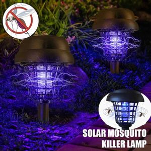 Mugmito Killer Lampen 2 Solar Mosquito Repellente lampen met 2 lampmodi Outdoor Waterdichte LED -lichten die worden gebruikt voor kamperen in tuinen en gazons YQ240417