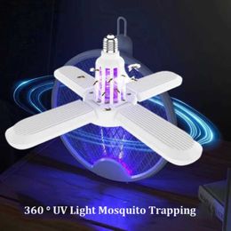 Lámparas asesinas de mosquitos Eliminador de mosquitos eléctricos E27 50W Lámpara de luz UV 360 Anti estático LED Repelente de mosquito al aire libre e interiores Lámpara insecticida YQ240417