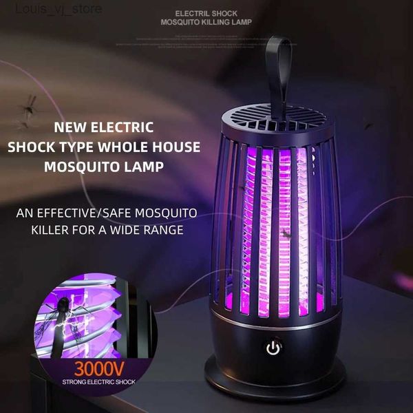 Mosquito Killer Lamps Electric Mosquito Repultent Lamp Insect Silent LED non radiatif USB rechargeable Repelle extérieure YQ240417