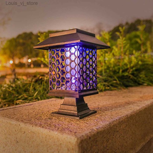 Lámparas asesinas de mosquitos nuevas lámparas solares de mosquito al aire libre lámpara LED led de 2 modos Insecticide Garden Lawn Camping Mosquito Neta Lámpara YQ240417