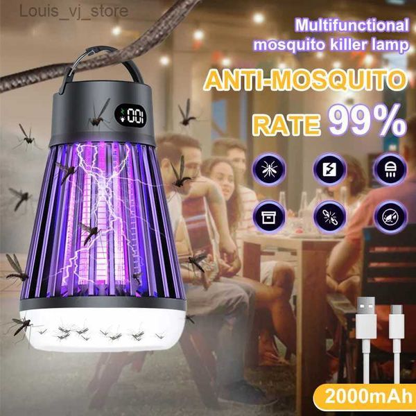 Mosquito Killer Lamps Outdoor Camping Control Lamp LCD Dispositif électrique LED Charge YQ240417