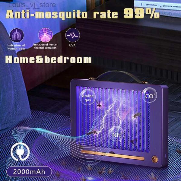 Lámparas asesinas de mosquitos Eliminador eléctrico montado en la pared Montada LED de impacto UV utilizado para herramientas para exteriores del hogar YQ240417