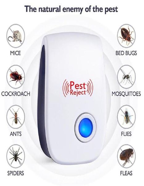 Repelente de plagas ultrasónico electrónico para matar mosquitos, repelente de cucarachas y ratones, repelente de insectos antiroedores, casa 9220180