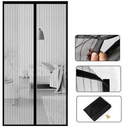 Mosquito Magnetic Screen Door Curtain Net Anti Bug Fly Insect Partition Mesh Summer Indoor Automatic Closing Caltiolez les rideaux 240416