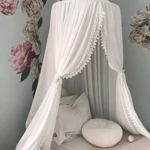 Mosquito net berceau pour bébé dentelle ombrage lit couvre enfants suspendu le rideau en tout-petit princesse play tent tente enfants décoration de chambre 240506