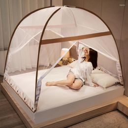 Moustiquaire avec support entièrement fermé, tente de lit d'été à fermeture éclair pour adultes, produits ménagers BS50WZ