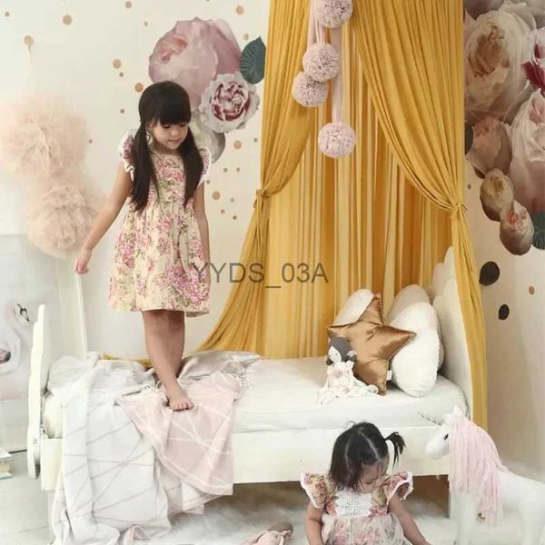 Moustiquaire suspendue dôme filet tente filles princesse jouer château bébé lit auvent moustiquaire rideau enfants chambre literie accessoires YQ231106