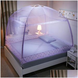 Klamboe Ronde Gedaan Voor Adts Drie-Deur Luifel Netting Prinses Bed Rits Studenten Mesh Tent Vt0149 Drop Levering Thuis Tuin T Dh8Mh