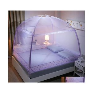 Muggen netto ronde gedaan voor ADT's driedokkuifje luifel netten prinses bed ritsers mesh tent vt0149 drop levering home tuin te dh04r