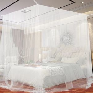 Mosquito Net White Four Corner Outdoor Camping Camping avec sac de rangement Insecte Tent Protection Chambre Full Ting 200 220 200cm 230503