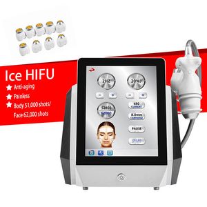 Machine à ultrasons Hifu congelée anti-rides la plus efficace, dispositif de beauté Hifu de glace 5d, système de refroidissement de soins de santé personnels, machine de soins du corps