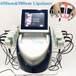 Meest Effectieve Lipolaser Gewichtsverlies Schoonheid Apparatuur Diode Lipo Laser Vet Cellulitis Verwijdering Machine 160 Mw 10 Laser Pads