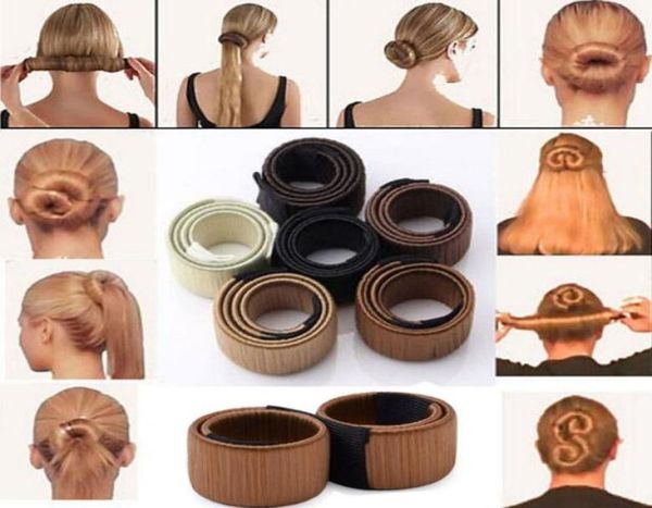 Attaches de cheveux les plus populaires pour filles, outil de coiffure magique français, bricolage, chignon Maker3700529