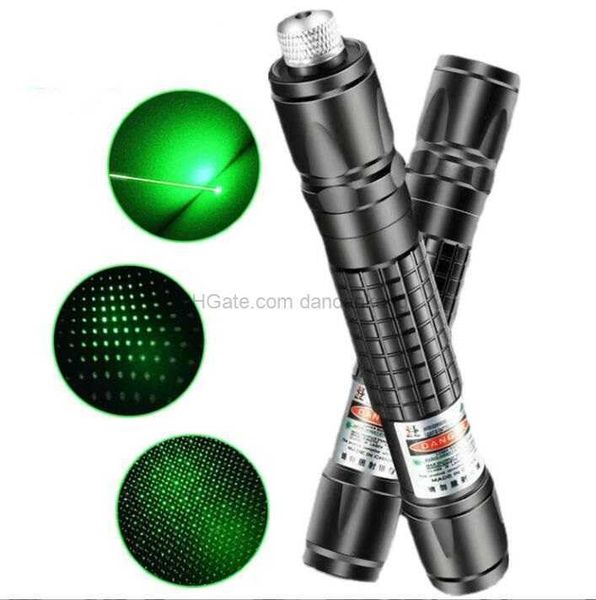 Linternas más potentes 5000m 532nm 10 Mile SOS Linterna militar Luces verdes Punteros láser Bolígrafo Haz de luz Caza Enseñanza bolígrafos lazer