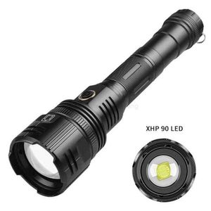 Meest Krachtige Zaklampen Zaklampen 30W XHP90 LED Zaklamp 5000 Meter zoom Zaklamp Tactische Zaklampen Oplaadbare 22650 Batterij Dimbare Long Shot Lamp