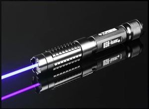 Meest krachtige militaire 100000m 450 nm High Power Blue Laser Pointer Light Flashlight Wicked Lazer Hunting Teaching1272634