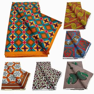 Le plus véritable tissu de cire africaine véritable Nigeria Ankara tissus de cire bloc imprime Batik néerlandais tissu à coudre de haute qualité 240223