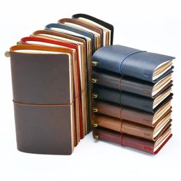 Moterm 100% Genuine Leather Notebook Vintage Vintage Cowhide Diary Journal Sketchbook Planner TN Travel Notebook Cover 240409