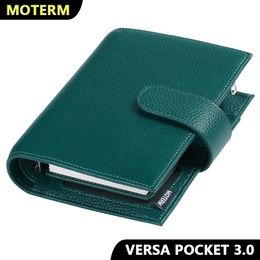Moterm Pocket Versa 30 Organizer met 19 MM Ringen Pebbled Style Planner Portemonnee Multifunctionele Agenda Dagboek Journal Kladblok 240311