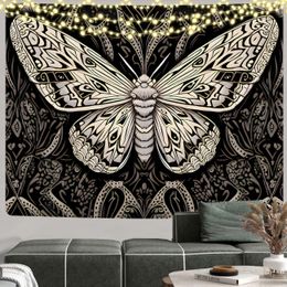 Tapisserie et tenture murale en forme de papillon de nuit, pour décoration de maison, chambre à coucher, salon, dortoir
