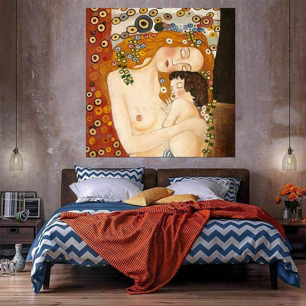 Mère et bébé peinture à l'huile sur toile décor à la maison Headcrafts / HD Imprimer Art Art Picture personnalisation est acceptable 21060522