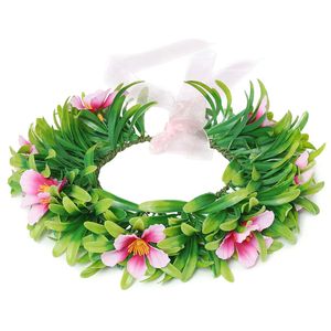 Mother and Daughter Garland with Thick Leaves Women Girl Hair Accessories Floral Hoop Headwear Moana Party Supplies Flower Crown