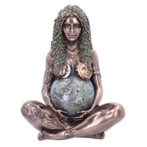 Statue de la terre mère Gaia, déesse de la terre, ornements, artisanat, maison, salon, étude, jardin, statue en résine, art déco270b