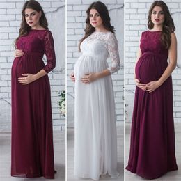 Moeder Materniteit Pography Prop Zwangerschap Kleding Lace Dress voor zwangere PO -shoot kleding 220607