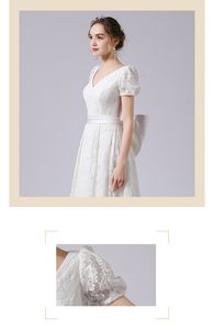 Moeder van de bruid jurken kanten prinses outfit v-neck breed lint 2022 groot formaat nieuw in