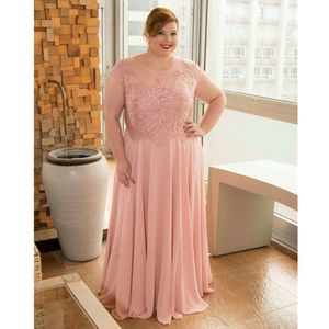 Mother Plus Size of the Bride Dresses Blush Pink Longo Farsali Vestido de la boda Vestido de Madrinha Comparar con artículos similares