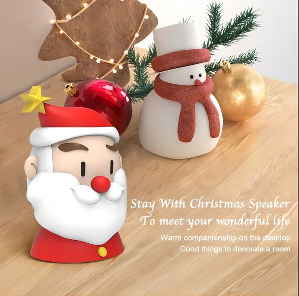 Carton cadeau de Noël en forme de maman en forme de personnalité portable BT5.0 Santa Claus Wireless Blue Tooth haut-haut-parleur