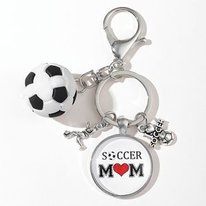 Cadeau de fête des mères porte-clés pendentif Football porte-clés en métal accessoires de mode porte-clés porte-clés