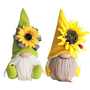 Gnomes de fête des mères, cadeau de fleurs de printemps, ornements de Gnomes nains en peluche sans visage, Festival des abeilles, décoration de bureau pour la maison et le bureau