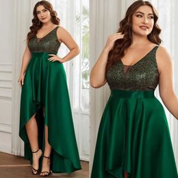 Robes de mère vert foncé mère de la robe de mariée grande taille formelle nouvelle robe de soirée de bal personnalisé à lacets fermeture éclair une ligne satin col en V sans manches