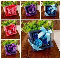 Fête des Mères Savon Fleur Créative Boîte de Haute Qualité Emballée Roses Artificielles Romantique Saint Valentin Cadeau Anniversaire Mariage 2867660