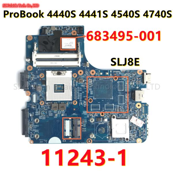 Carte mère 112431 Boîte principale pour HP Probook 4440S 4441S 4540S 4740S Ordinateur Motherboard 683495001 683495501 683495601 SLJ8E 100% OK
