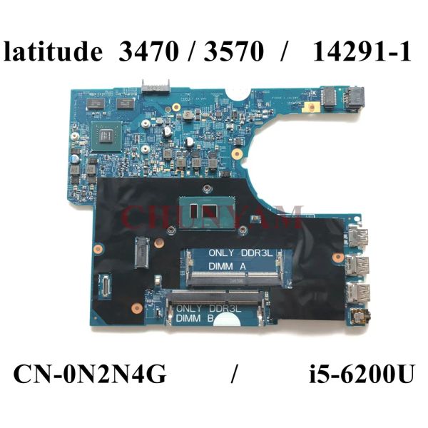 Placa base 142911 I56200U para Dell Latitude 14 3470 /15 3570 portátil portátil Motherboard CN0N2N4G N2N4G PA