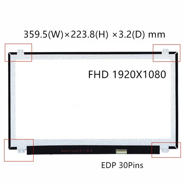 Carte mère 15,6 pouces IPS FHD Matrix LCD Écran pour Asus Vivobook 15 X542UFDM143T X570UD X542 X570 Écran LCD pour ordinateur portable B156HAN06.1