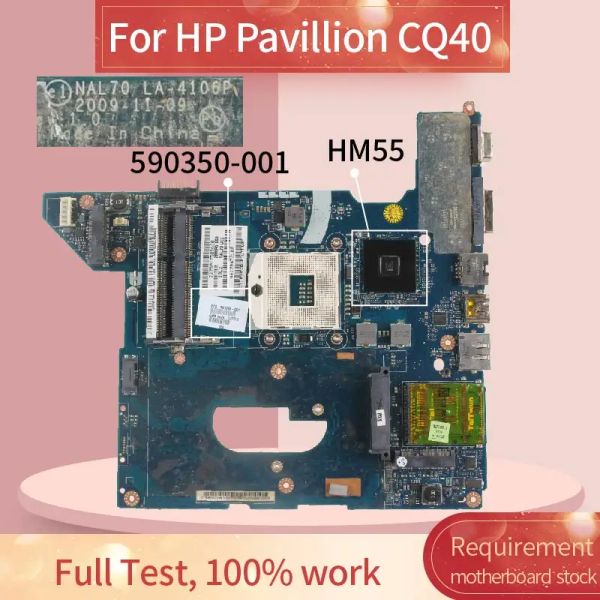 Carte mère 590350001 590350001 carte mère d'ordinateur portable pour HP Pavillion CQ40 Notebook Contexte LA4106P HM55