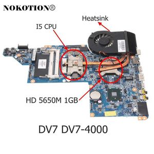 Carte mère 615308001 DA0LX6MB6H1 pour HP DV74000 Livraison Mère avec refus de chaleur + i5 CPU au lieu de 615686001 630833001 615687001